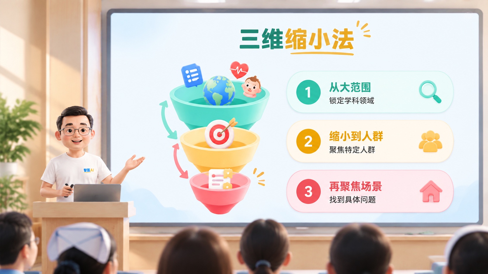 三维缩小法课程示意